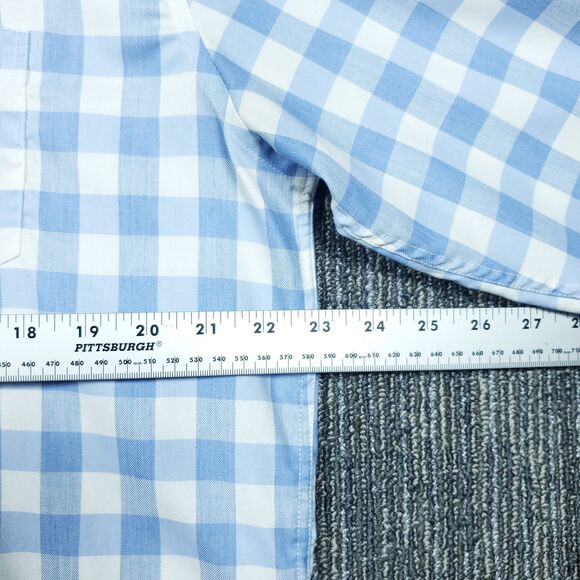 Twillory Shirt Mens XL Blue Plaid Untuckable Button Up Long Sleeve Tailored - Picture 11 of 16